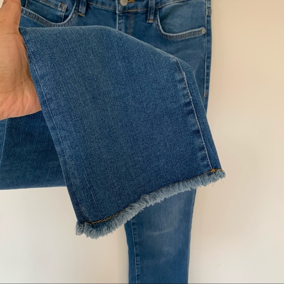 Free People Straight Crop Raw Hem Jeans Sz W27 - Picture 10 of 14